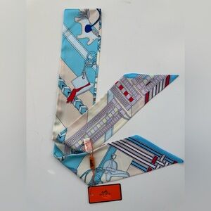 Brand new w/tags LUXE H Silk Twilly Scarf handbag accessory $150